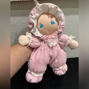 Littel Darlin's Plush Terry Cloth Baby Doll Pink 1993 Great Vintage